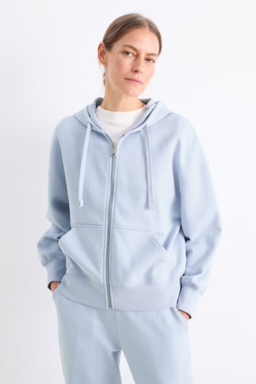 Women - Basic hoodie - light blue