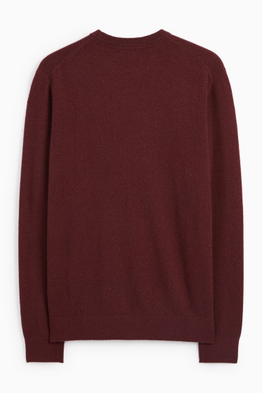 Herren - Kaschmir-Pullover - bordeaux