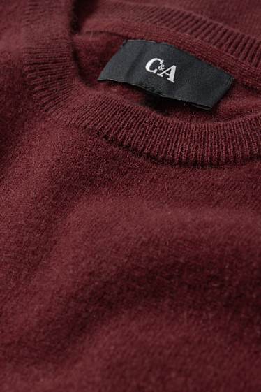 Herren - Kaschmir-Pullover - bordeaux