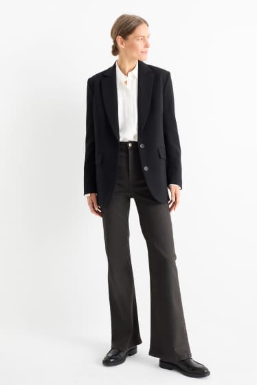 Dona - Flared jeans - high waist - texà gris fosc