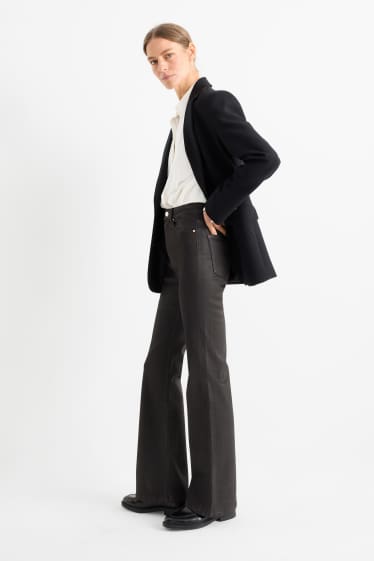 Dona - Flared jeans - high waist - texà gris fosc