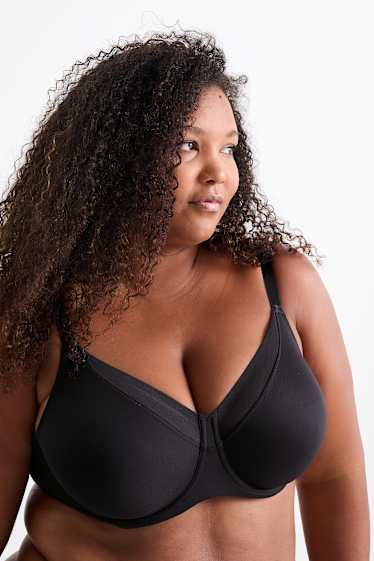 Femei - Sutien minimizer cu armătură - negru
