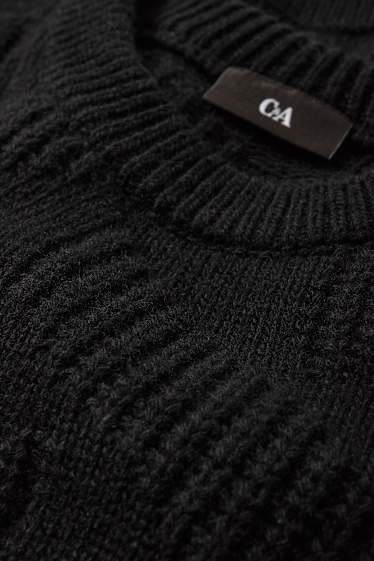 Home - Jersei - mescla de llana - texturat - negre