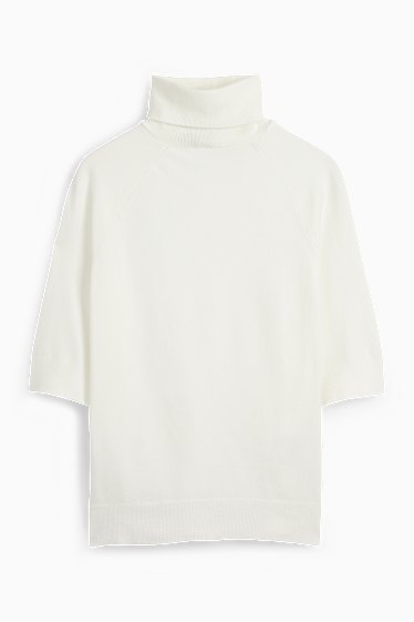 Femmes - Pullover à col roulé - blanc