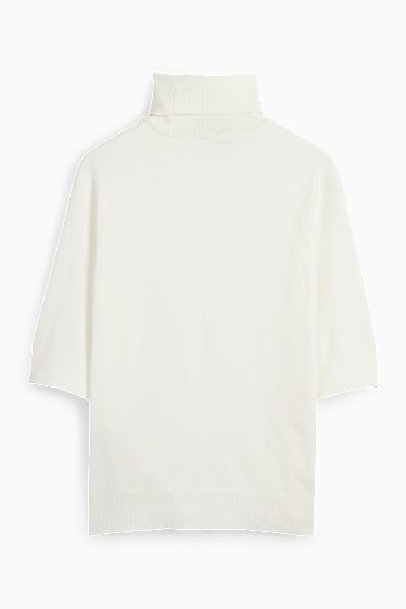 Femmes - Pullover à col roulé - blanc