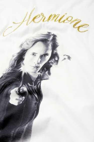 Dzieci dziewczynki - Harry Potter - zestaw - koszulka z krótkim rękawem i legginsy z rozszerzanymi nogawkami - 2 części - czarny / biały