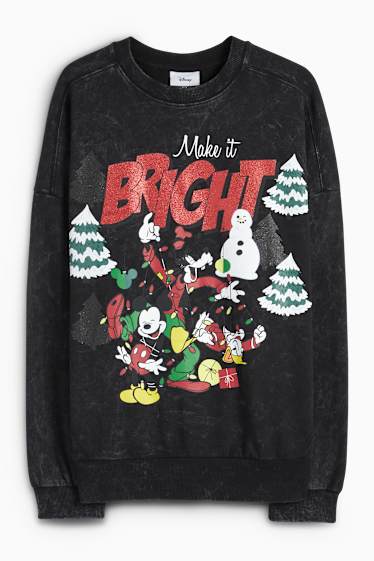 Kobiety - Bluza w bożonarodzeniowym stylu - Disney - antracyt