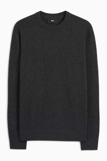 Men - Cashmere jumper - dark gray