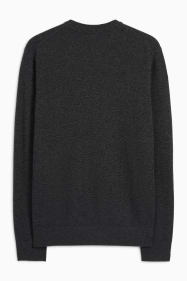 Men - Cashmere jumper - dark gray