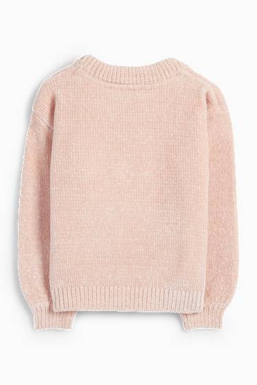 Enfants filles - Ours polaire - pullover de Noël - rose