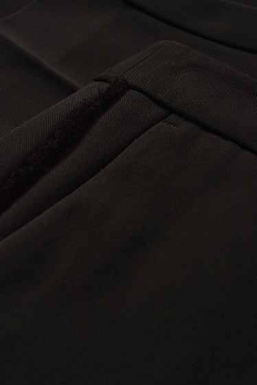 Dámské - Business kalhoty - mid waist - straight fit - černá