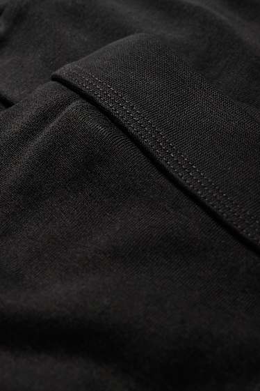 Uomo - Confezione da 2 - calzamaglia intima - a coste fini - nero