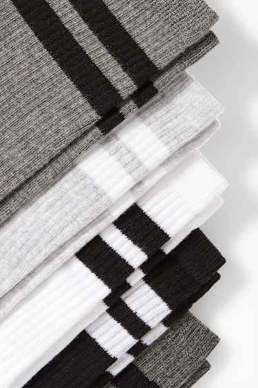 Hombre - Pack de 5 - calcetines de tenis - gris