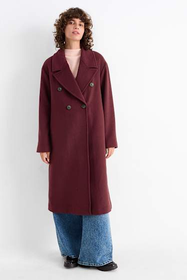 Women - Coat - bordeaux