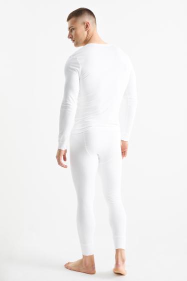 Heren - Lange thermo-onderbroek - wit