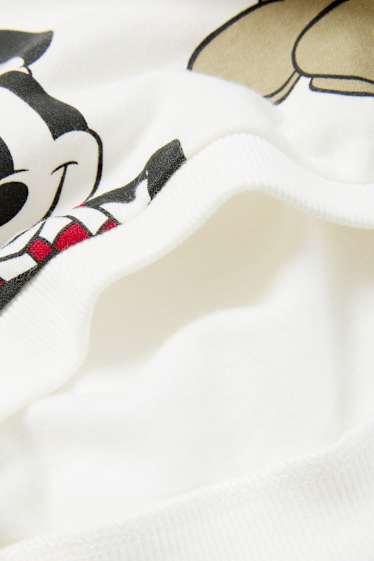 Baby Jungen - Micky Maus - Baby-Weihnachts-Sweatshirt - cremeweiss
