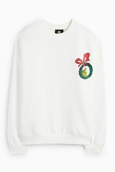 Damen - Sweatshirt - Der Grinch - cremeweiss