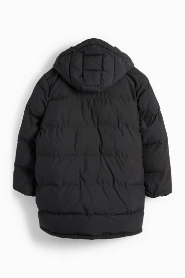 Donna - Giacca trapuntata con cappuccio - idrorepellente - nero