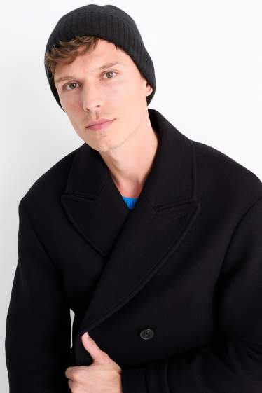Hommes - Beanie en cachemire - noir