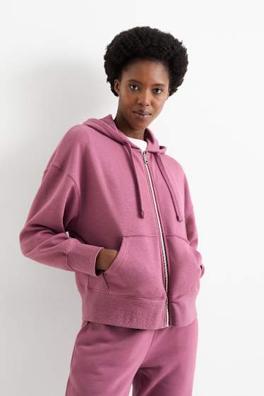 Women - Basic hoodie - violet