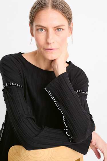 Dames - Longsleeve - zwart
