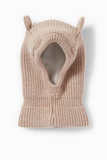 Bébés garçons - Ourson - cagoule de maille pour bébé - beige
