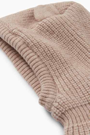 Bébés garçons - Ourson - cagoule de maille pour bébé - beige