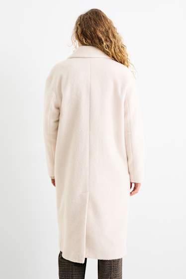 Dames - Mantel - licht beige