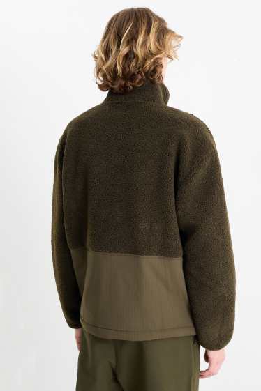 Uomo - Giacca in pile termico - marrone scuro