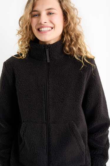 Dona - Jaqueta polar del pèl sintètic - negre