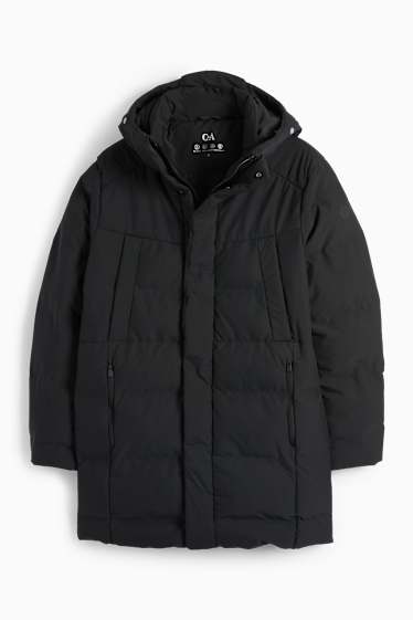 Herren - Parka mit Kapuze - Winter - wasserabweisend - schwarz