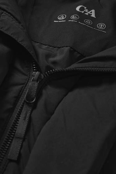 Herren - Parka mit Kapuze - Winter - wasserabweisend - schwarz