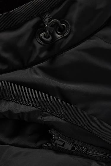 Home - Jaqueta embuatada amb caputxa - impermeable - negre