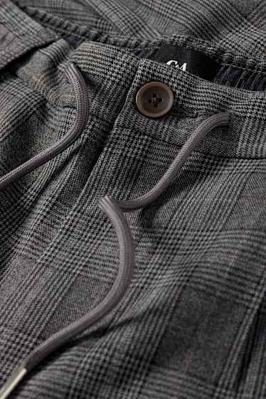 Home - Pantalons xinos - tapered fit - de quadres - gris