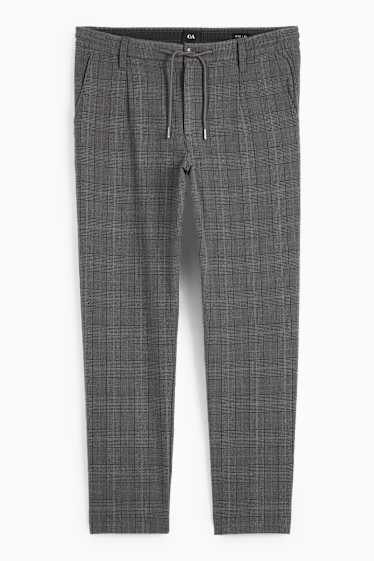 Home - Pantalons xinos - tapered fit - de quadres - gris