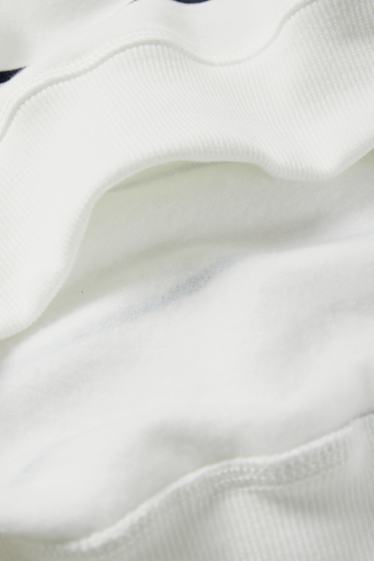 Damen - Sweatshirt - gestreift - weiß