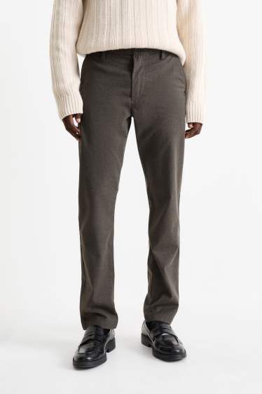Hommes - Chino - slim fit - marron foncé