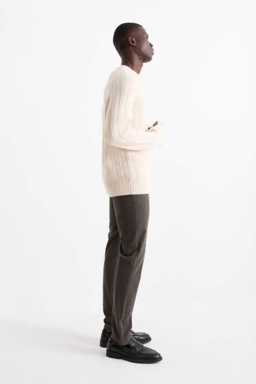 Hommes - Chino - slim fit - marron foncé