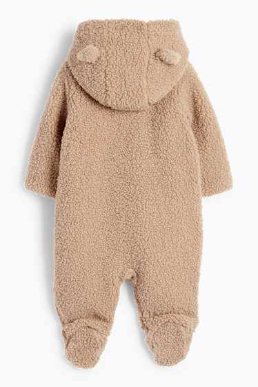 Unisexe - Oursons - combinaison bébé - marron clair