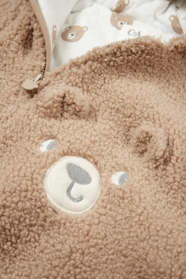 Unisexe - Oursons - combinaison bébé - marron clair