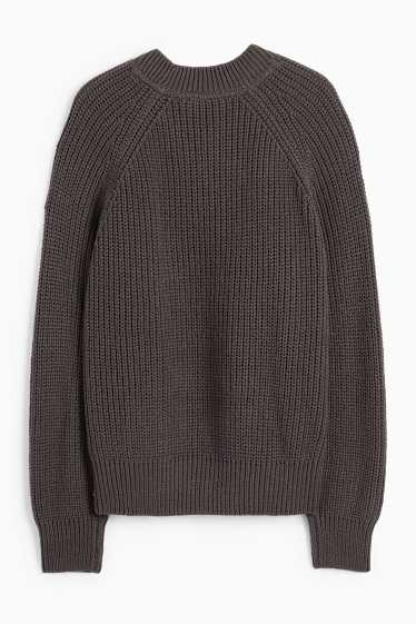Kinder Mädchen - Pullover - dunkelgrau
