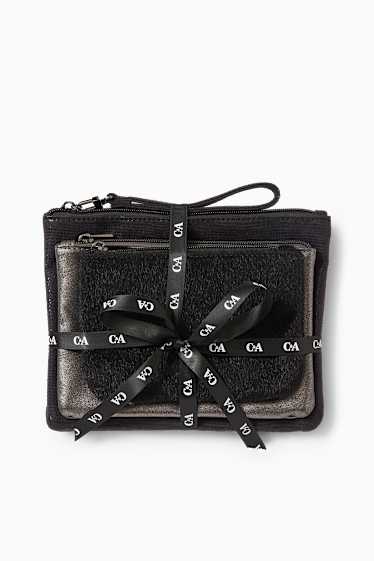 Dames - Set - clutch - 3-delig - zwart