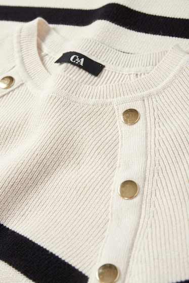 Dona - Jersei - canalé - de ratlles - beix clar