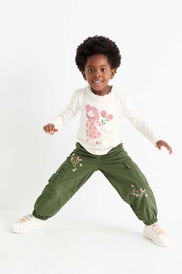 Enfants filles - Fleur - pantalon cargo doublé - vert