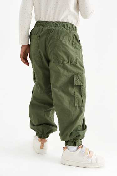 Enfants filles - Fleur - pantalon cargo doublé - vert