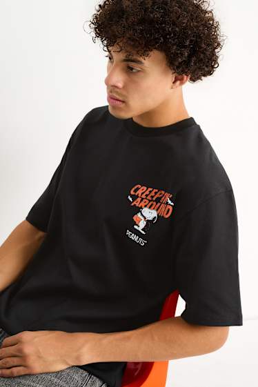 Men - Oversized T-shirt - Snoopy - black