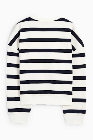 Femmes - Sweat - à rayures - bleu / blanc