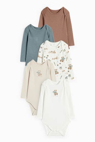 Unisex - Set van 5 - beertje - rompertje - roze