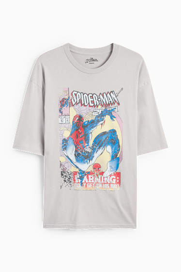 Men - Oversized T-shirt - Spider-Man - light gray