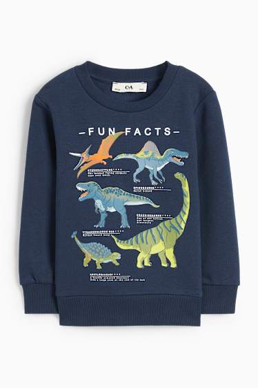 Nen - Dinosaures - dessuadora - blau fosc